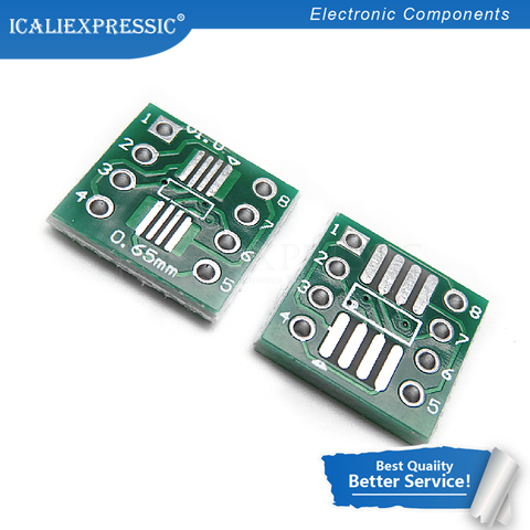 20PCS TSSOP8 SSOP8 SOP8 to DIP8 PCB SOP-8 SOP Transfer Board DIP Pin Board Pitch Adapter ► Photo 1/1