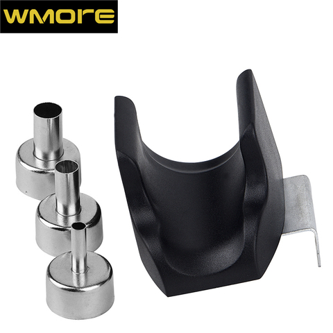 WMORE Hot Air Gun Handle Bracket with 3pcs Nozzles Heat Gun Handle Nozzle for 8858 858D 8586 Soldering Station Welding Tool ► Photo 1/6