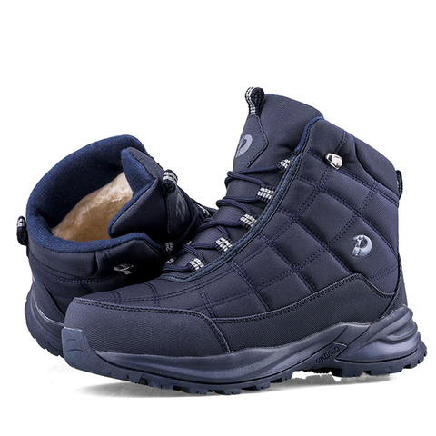 Men Winter Boots 2022 New Thick Plush Snow Boots Men Warm Non-slip Waterproof Winter Shoes Zipper Ankle Boots ► Photo 1/6