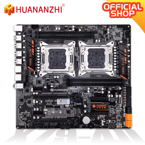 HUANANZHI X79-4D Dual CPU Motherboard For Intel X79 LGA 2011 E5 DDR3 1333/1600/1866MHz 128GB PCI-E SATA3 USB3.0 E-ATX ► Photo 1/1