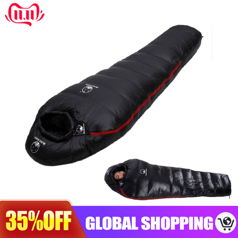 Winter Ultralight Thermal Adult Mummy 95% White Goose Down Sleeping Bag Sack Compression Pack For Backpacking Camping Hiking ► Photo 1/6