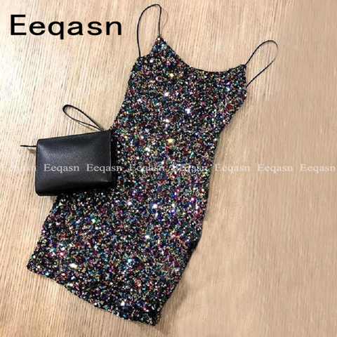 New Sparkle Glitter Mini Cocktail Dresses Backless Short Homecoming Party Dress Sheath Chic Prom Gowns Gala Dress Price History Review Aliexpress Seller Eeqasn Official Store Alitools Io