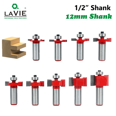 1pc 12mm Shank 1/2 T-Sloting Router Bit with Bearing Slot Milling Cutter T Type Rabbeting Woodwork Tool for Wood C12-144 ► Photo 1/6