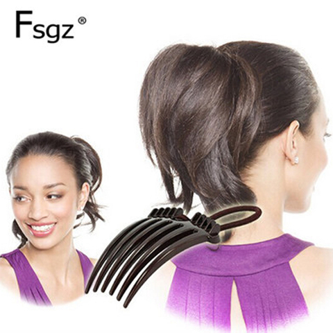 Creative Fountain Flip Ponytail Bouffant Hairstyle Tools Fashion Concise Rubber Band Hair Combs For Pony Headwear Accessories ► Photo 1/6