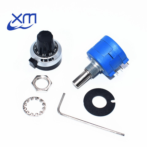 1set 3590S-2-103L 3590S 10K ohm Precision Multiturn Potentiometer 10 Ring Adjustable Resistor + Turns Counting Dial Rotary Knob ► Photo 1/1