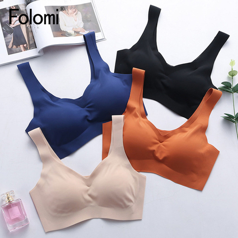 Seamless Active Bras for Women Comfort Vest Tops Wireless Bra with Pads Sleeping Underwear Female ► Photo 1/6