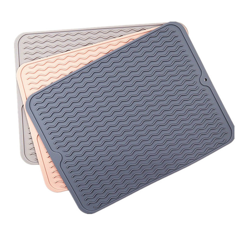 Big Silicone Dish Drying Mat Heat Resistant Draining Tableware Dishwaser  Durable Cushion Pad Dinnerware Table Mat Placemat Tool - Mats & Pads -  AliExpress