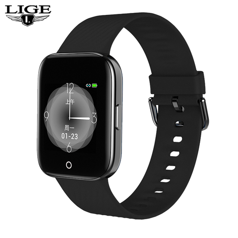 LIGE Smart Watch for Men Android iOS Fitness Trackers Waterproof  Smartwatches Black 