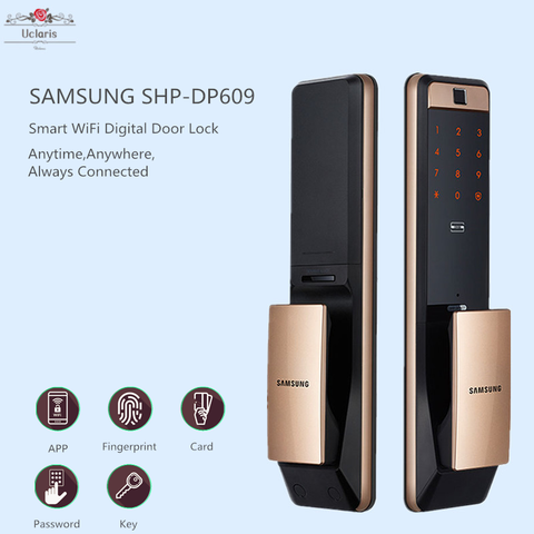 NEW SAMSUNG SHP-DP609 Smart Home WiFi Digital Door Lock Safe Fingerprint Locks Fechadura Digital Cerradura Inteligente ► Photo 1/1