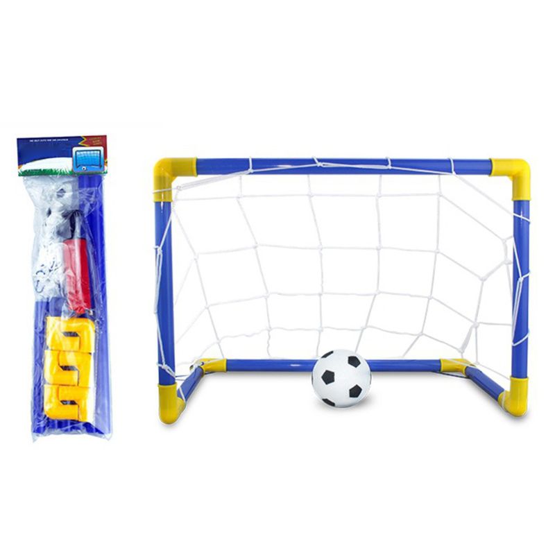 Football Plaything Set 2 Pcs Mini Kids Soccer Goal Net with 1Pc Football 1pc Inf 