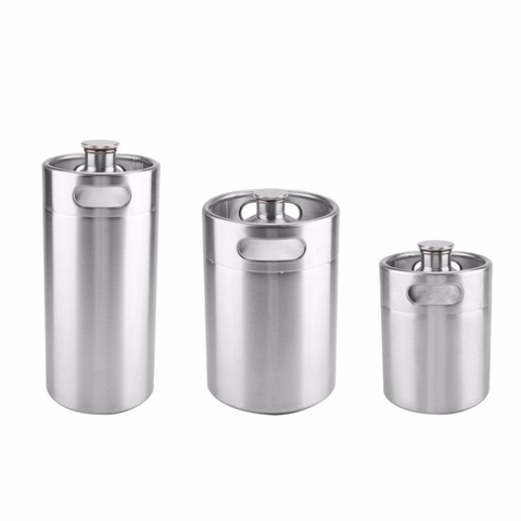 2/3.6/5L Stainless Steel Mini Beer Keg Pressurized Growler for Craft Beer Dispenser System Home Brew Beer Brewing Beer Supplies ► Photo 1/6