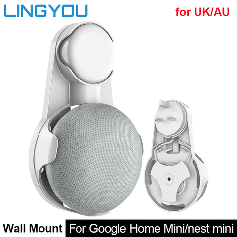 LINGYOU Outlet Wall Mount For Google Home Mini/nest mini Voice Assistant Plug In Kitchen Bedroom Portable Audio Stand For UK ► Photo 1/6