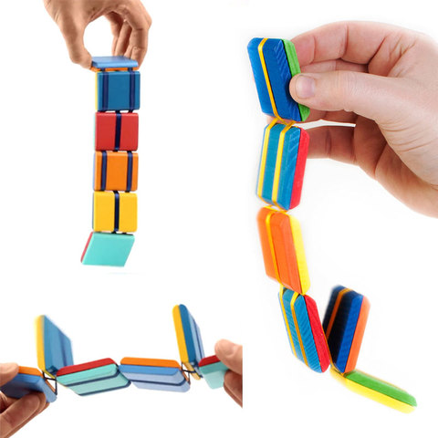 2022 New Flipo Flip Colorful Flap Wooden Ladder Change Visual Illusion Novelty Decompression Children's Fidget Toy Gift ► Photo 1/6