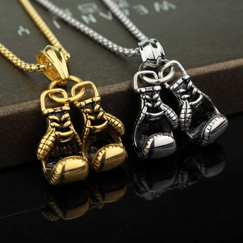 YADA NEW Luxury Mini Boxing Glove Present&Necklace For Men Unisex Choker Hiphop Chain Necklaces Statement Cool Necklace SE200001 ► Photo 1/6