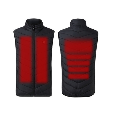 New Winter USB Heated Vest Men Vest Waistcoat Winter Heating Coat Thermal Sleeveless Heated Jacket Nerf Gilet Chauffant Dropping ► Photo 1/6