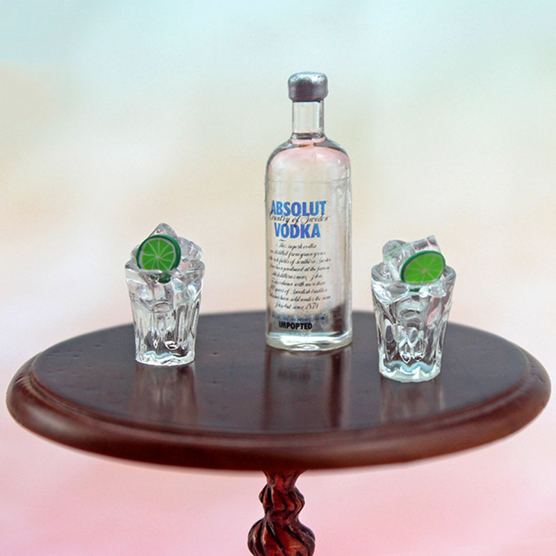 Vektenxi 4 Stück schöne Miniatur Weinglas 1 6 1:12 Simulation Modell Puppenhaus Zubehör stilvoll