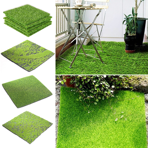 Artificial Grass Mat Plastic Lawn Grass Synthetic Decor Mini Miniature For Garden Grass Dollhouse  DIY Micro Landscape Grass ► Photo 1/6