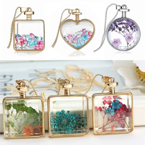 Pressed Flowers Pendant Metal DIY Frame Bezel Cabochon UV Resin Jewelry Making ► Photo 1/6