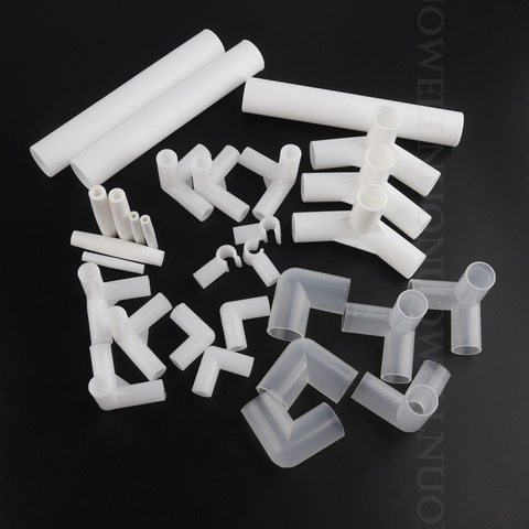 10/20/50/100pcs PE Connector Plastic PE Joint Wardrobe Shoe Rack Tent DIY Skeleton Tube Fittings Pipe Adapter ► Photo 1/6