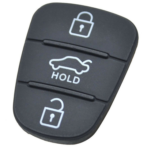 3 Button Remote Key Fob Case Rubber Pad Flip Key Shell For Hyundai i20 i30 Kia Solaris Rio Sorento Sportage Ceed ► Photo 1/4