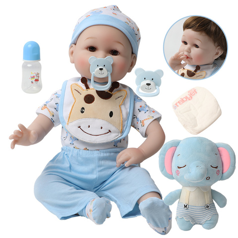 Buy Online 56cm Silicone Bebe Reborn Baby Boy Dolls 22 Inch Realistic Lifelike Real Baby Doll Birthday Toys Education For Children Gift Alitools