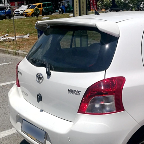 For Toyota Yaris 2008 2009 2010 2011 2012 2013 ABS Plastic Unpainted Primer Color Rear Trunk Lip Wing Roof Spoiler Car Styling ► Photo 1/6