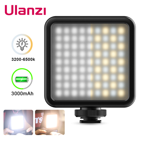 Ulanzi VIJIM VL81 3200k-5600K 850LM 6.5W Dimmable Mini Vlog Fill Light LED Video Light With Cold Shoe Built-in 3000mAh Battery ► Photo 1/6