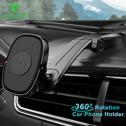 FLOVEME Magnetic Car Phone Holder for iPhone Foldable Mount Mobile Phone Holder for Dashboard Paste Flexible Car Holder Stand ► Photo 1/6