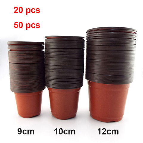 20pcs/50pcs Plastic Grow Box Fall Resistant Tray For Home Garden Plant Pot Nursery Transplant Flower Pots ► Photo 1/6