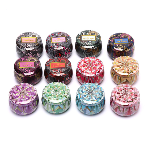 Mini Tin Box Gift Jewelry Tin Box Cookie Candy Tea Storage Round Drum Tinplate Box Drawer Organizer ► Photo 1/6