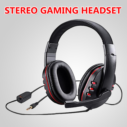 Stereo Gaming Headset For Xbox one PS4 PC 3.5mm Wired Over-Head Gamer Headphone With Microphone Volume Control Game Earphone ► Photo 1/6