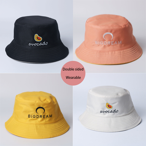 2022 New Sun Hat Letter Bucket Hat Men Women Bob Hip Hop Caps Summer Panama Foldable Double Sided Dance Hat Casual Gorras ► Photo 1/6