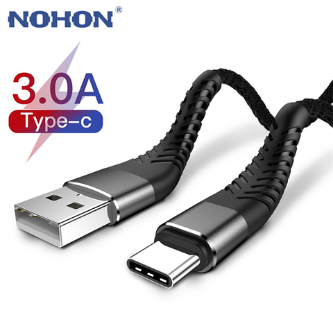 1m 2m 3m USB Type C Cable For Samsung S8 S9 S10 Huawei P30 Pro Fast Charge Type-C origin Mobile Phone Charging Wire USB C Cable ► Photo 1/6