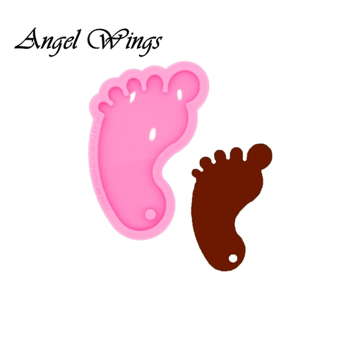 Baby Feet Keychains Silicone Molds DIY Necklace Jewelry Shiny Epoxy Resin Mould DY0461 ► Photo 1/6