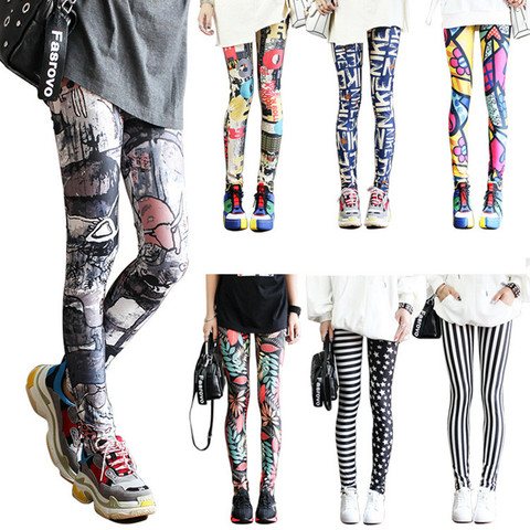 DOIAESKV Fashion Leggings Sexy Casual and Colorful Leg Warmer Fit Most Sizes Leggins Pants Trousers Woman's Leggings ► Photo 1/6