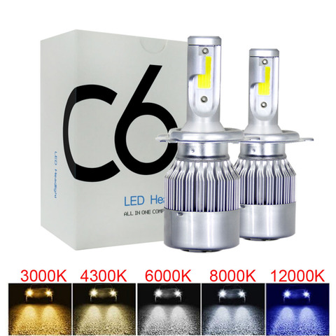 Muxall NEW S2 Car Turbo LED Headlight 3000K 8000K 6000K 4300K 12000LM H1 H8 H4 H9 H3 H7 H11 H16 9012 Bulbs Super Bright COB Lamp ► Photo 1/6