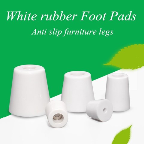 8Pcs white Rubber Feet Non-slip Furniture Feet Chair Floor Protector Table Leg Cover Cabinet Bottom Pads Funiture Legs ► Photo 1/6