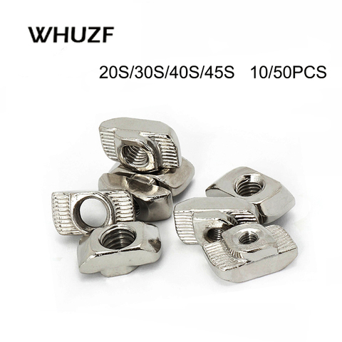 10/20/50Pcs 2022 3030 4040 M3 M4 M5 M6 Slot T-nut Sliding T Nut Hammer Drop In Fasten Connector Aluminum Extrusions HW109 ► Photo 1/6