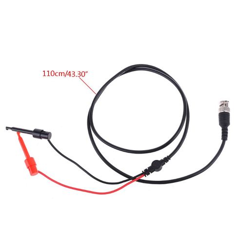 1.1M 3.61ft BNC Oscilloscope Test Probe Dual Hook Clip Male Plug Cable Lead Wire Connector ► Photo 1/6