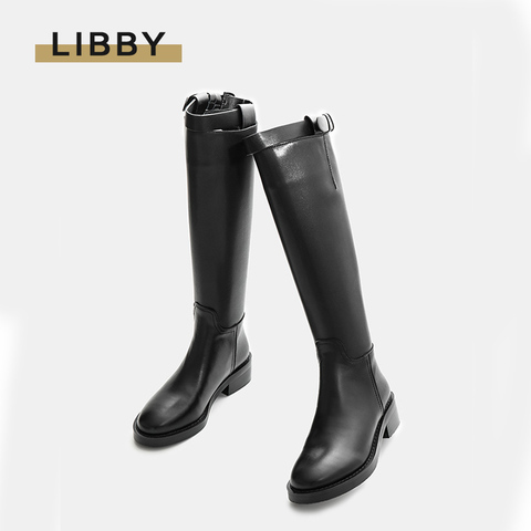 Women Boots Winter Warm 2022 Sexy Over-The-Knee Boots Fashion Buckle Black Long Boots Flat Female Shoes Big Size 33-43 Footwear ► Photo 1/6