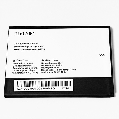 3.8V 2000mAh TLi020F1 For Alcatel U5 3G 4047D 4047X 4047F 4047G 4047A 4047 Battery ► Photo 1/3