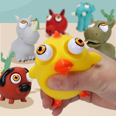 Funny Squishy Animal Antistress Toys Squeeze eye-catching Doll Pop Out Mochi Soft Abreact Vent Toys Stress Relief Halloween Gift ► Photo 1/4