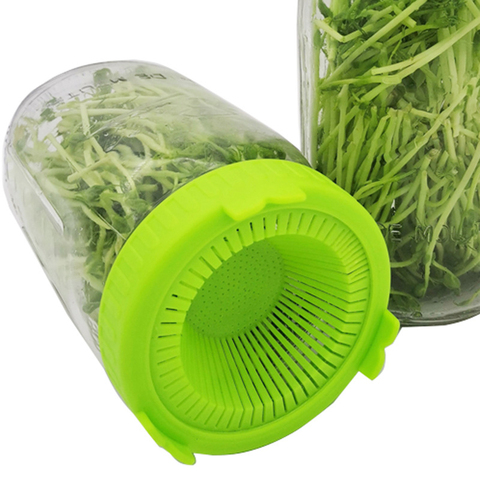 Growing Bean Indoor Sprouting Lid 86mm Wide Mouth Jar Screen Sprouting Strainer Lid Kit For Mason Jar Household Supplies ► Photo 1/6