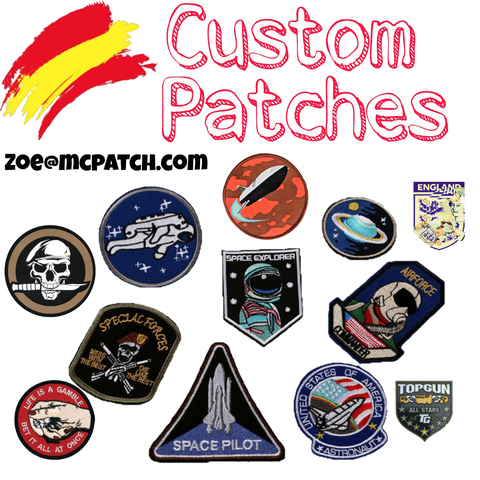 Custom Embroidery Patches Personalized Design Iron on Hook and Loop Badge Woven Rubber Pvc Hats Bags Clothing Accessories DIY ► Photo 1/6