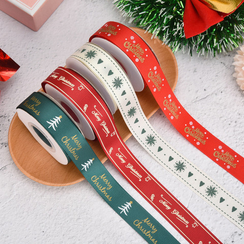 Christmas Gilding Ribbons Happy New Year Gifts Wrapping Merry Christmas Gifts for 2022 Year Christmas Decorations Navidad Natale ► Photo 1/6