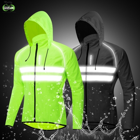 WOSAWE Windproof Cycling Jackets Hooded Men Riding Waterproof Cycle Clothing Bike Long Sleeve Jerseys Reflective Vest Wind Coat ► Photo 1/6