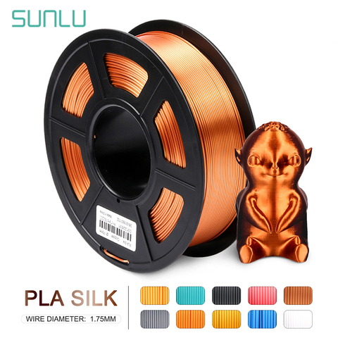 SUNLU SILK PLA 3D Filament 1.75mm 1kg Silk Texture PLA Filament For 3D Printer Printing Smoothly Materials ► Photo 1/6