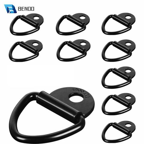 BENOO 2/4/6/8 Pack Heavy Duty Truck Bed Tie Down Anchors Rings Trailers Hook Cargo Bolt on V-Ring Car Pickups Rail Accessories ► Photo 1/6