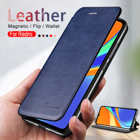 Leather Flip Magnetic Case For Xiaomi Redmi 9c nfc Note 8T 8A 9A 9C 9 A 8 Pro 9S 7 7A 5 Plus Wallet Stand Book Phone Cover Coque ► Photo 1/6