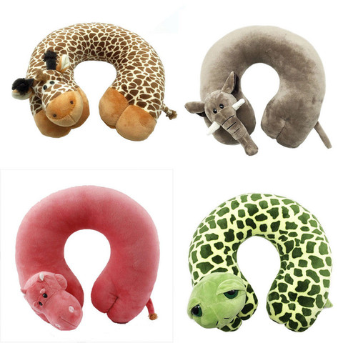 Travel U shape Neck Pillow Memory Foam Soft Cartoon Animal Cute Car Airplane Head Rest Support Pad Kids Gift ► Photo 1/6